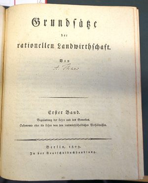 Lot 430, Auction  116, Thaer, Albrecht Daniel, Grundsätze der rationellen Landwirthschaft
