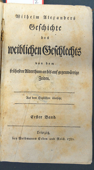 Lot 471, Auction  116, Alexander, Wilhelm, Geschichte des weibl. Geschlechts