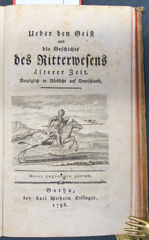Lot 474, Auction  116, Conz, Carl Philipp, Über den Geist und die Geschichte des Ritterwesens