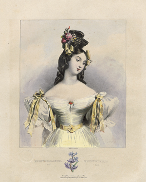 Lot 493, Auction  116, Devéria, Achille - Illustr., Nouveau language des fleurs. A Collection Of Fancy Heads