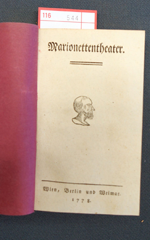 Lot 544, Auction  116, Schink, Johann Friedrich, Marionettentheater