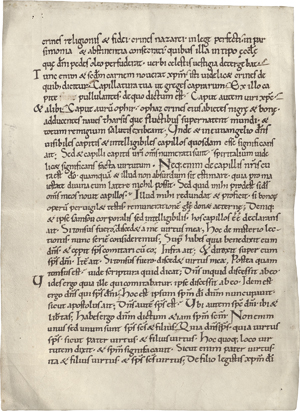 Lot 1001, Auction  116, Ambrosius von Mailand, Einzelblatt einer lateinischen Handschrift auf Pergament