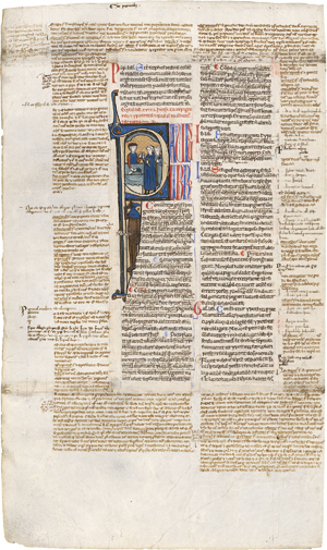 Lot 1002, Auction  116, Paulus, Iulius, "De de pignoribus". Einzelblatt aus einer Handschrift um 1250