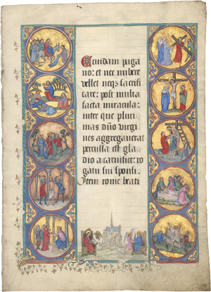 Lot 1005, Auction  116, Passio Christi, Martyrologium romanum Gregorii XIII jussu editum ... Einzelblatt