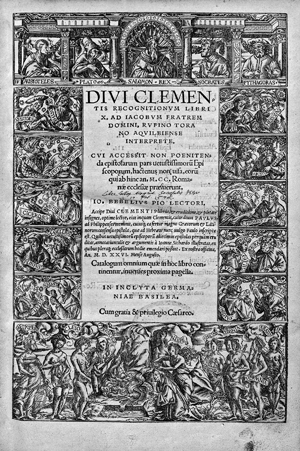 Lot 1061, Auction  116, Clemens I., Papst, Divi Clementis Recognitionum Libri X. Ad Iacobum fratrem Domini