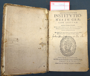Lot 1062, Auction  116, Cleynaerts, Nicolas und Guillon, René, Absolutissimae institutiones in graecam linguam. 
