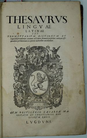 Lot 1066, Auction  116, Estienne, Robert, Thesaurus linguae Latinae seu promptuarium dictionum