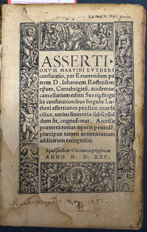 Lot 1069, Auction  116, Fisher, John, Assertionum Martini Lutheri confutatio