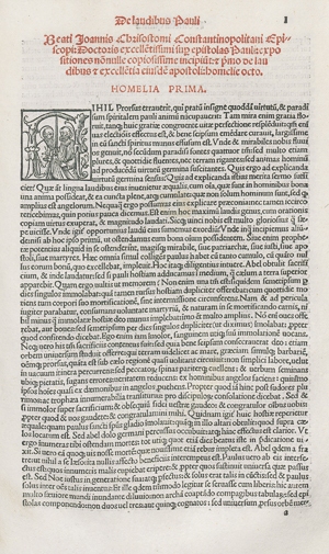Lot 1087, Auction  116, Johannes Chrysostomos, Opera Band II, Venedig 1503