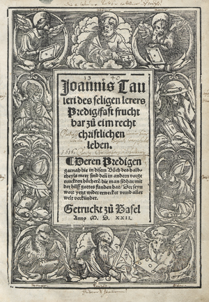 Lot 1131, Auction  116, Tauler, Johannes, Predig, fast fruchtbar zu eim recht christlichen leben. 