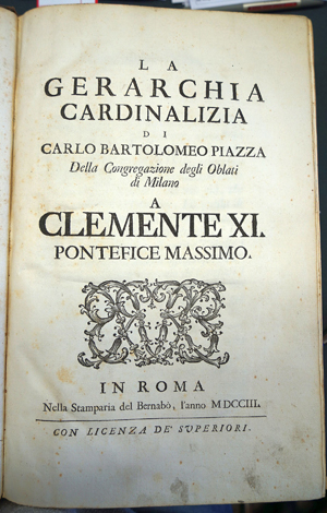 Lot 1193, Auction  116, Piazza, Carlo Bartolomeo, La gerarchia cardinalizia