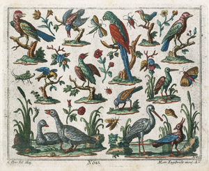 Lot 1214, Auction  116, Engelbrecht, Martin, Sammelalbum mit 157 gestochenen und kolorierten Blatt Ausschneidebögen