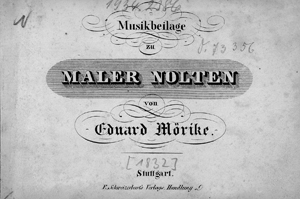 Lot 2280, Auction  116, Mörike, Eduard, Musikbeilage zu Maler Nolten