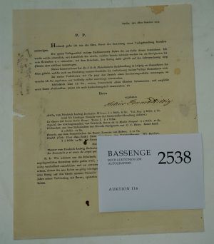 Lot 2538, Auction  116, Hitzig, Julius Eduard, Signatur auf einem Verlagsprospekt