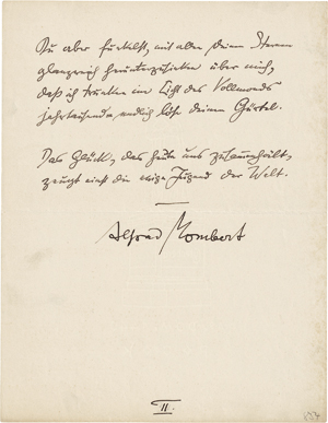Lot 2559, Auction  116, Mombert, Alfred, Gedichtmanuskript