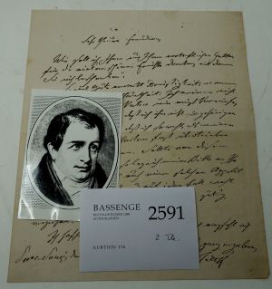 Lot 2591, Auction  116, Tieck, Ludwig, Brief 1844