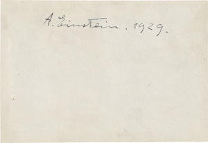 Lot 2607, Auction  116, Einstein, Albert, Albumblatt 1929