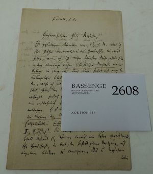 Lot 2608, Auction  116, Fichte, Immanuel Hermann von, Brief 1841