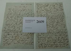 Lot 2609, Auction  116, Haeckel, Ernst, Brief 1860