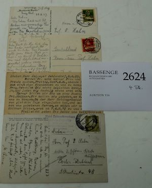 Lot 2624, Auction  116, Laue, Max von, 4 Postkarten an Otto Hahn