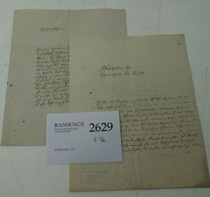 Lot 2629, Auction  116, Moench, Conrad, 2 Briefe 1788-1795