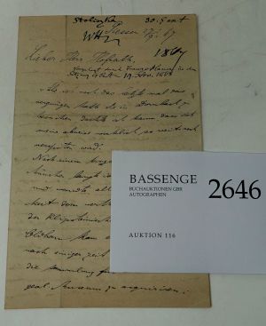 Lot 2646, Auction  116, Stoliezka, Ferdinand, Brief 1867 aus Gießen