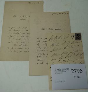 Lot 2796, Auction  116, Wilbrandt, Adolf von, 2 Briefe an Gabillon + Beigabe