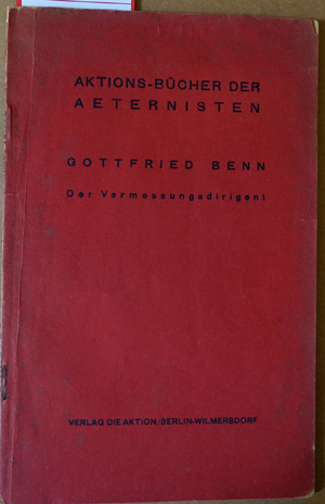 Lot 3123, Auction  116, Benn, Gottfried, Der Vermessungsdirigent