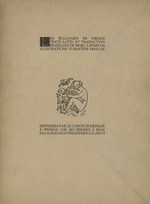 Lot 3172, Auction  116, Vergilius Maro, Publius und Cranach Presse, Les Eglogues