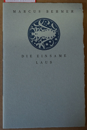 Lot 3321, Auction  116, Behmer, Marcus und Hussel, Horst - Illustr., Die einsame Laus