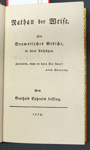 Lot 3335, Auction  116, Lessing, Gotthold Ephraim und Demeter, Peter Aoram - Illustr., Nathan der Weise. Leipzig, Insel-Verlag, (1910).