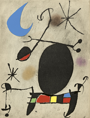 Lot 3412, Auction  116, Miró, Joan, Oiseau solaire. Oiseau lunaire. Etincelles