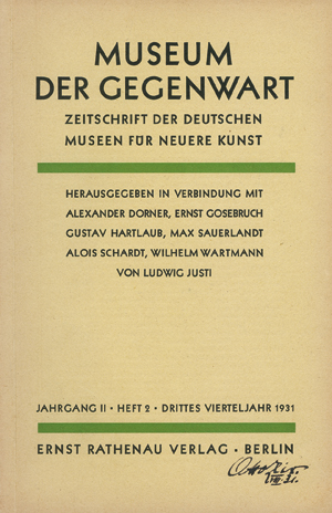 Lot 3430, Auction  116, Museum der Gegenwart, Zeitschrift der deutschen Museen für neuere Kunst