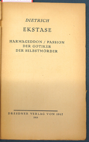 Lot 3837, Auction  116, Dietrich, Rudolf Adrian, Ekstase