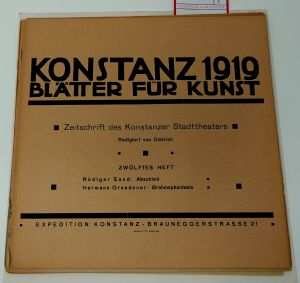 Lot 3878, Auction  116, Konstanz 1919, Blätter für Kunst, 7 Nummern in 6 Heften