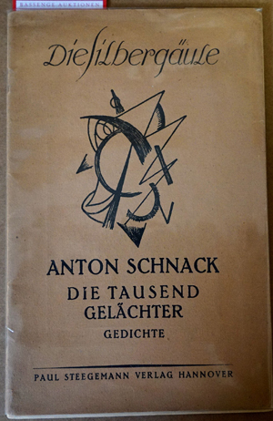 Lot 3922, Auction  116, Schnack, Anton, Die tausend Gelächter