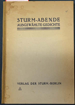 Lot 3941, Auction  116, Sturm-Abende, Ausgewählte Gedichte