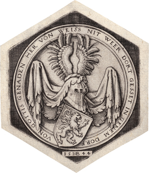 Lot 5020, Auction  116, Beham, Hans Sebald, Wappen mit schreitendem Löwen.