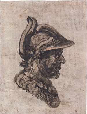 Lot 5048, Auction  116, Castiglione, Giovanni Benedetto - Umkreis, Kopf eines Soldaten