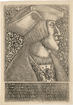 Lot 5110, Auction  116, Hopfer, Hieronymus, Bildnis Karl V. im Profil nach rechts