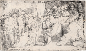 Lot 5164, Auction  116, Rembrandt Harmensz. van Rijn, Der stehende Jesusknabe inmitten der Schriftgelehrten