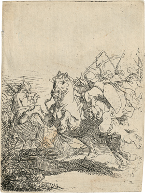 Lot 5172, Auction  116, Rembrandt Harmensz. van Rijn, Das Reitergefecht