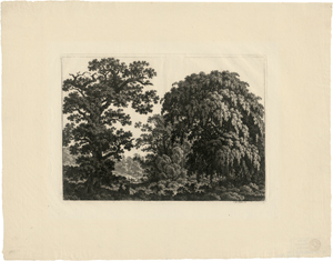 Lot 5257, Auction  116, Kolbe, Carl Wilhelm, Landschaft mit einer Eiche und Trauerweide