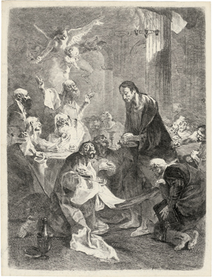 Lot 5269, Auction  116, Maulbertsch, Franz Anton, Jesus reicht den Gläubigen das Abendmahl, rechts der hl. Petrus