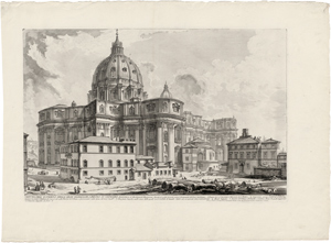 Lot 5279, Auction  116, Piranesi, Giovanni Battista, Veduta dell' Esterno della gran Basilica di S. Pietro in Vaticano