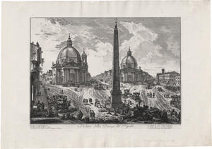 Lot 5280, Auction  116, Piranesi, Giovanni Battista, Veduta della Piazza del Popolo. 