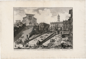 Lot 5284, Auction  116, Piranesi, Giovanni Battista, Veduta del Romano Campidoglio con la scalinata...