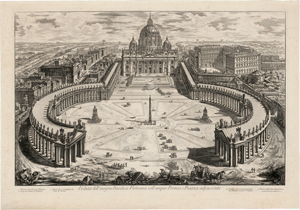 Lot 5292, Auction  116, Piranesi, Giovanni Battista, Veduta dell'insegne Basilica Vaticana coll'ampio Portico