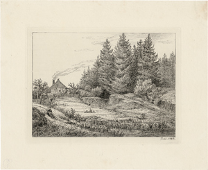 Lot 5328, Auction  116, Dahl, Johann Christian Clausen, Die Bauernhütte am Tannenwald