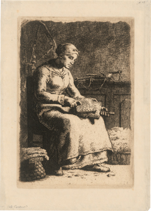 Lot 5391, Auction  116, Millet, Jean François, La cardeuse